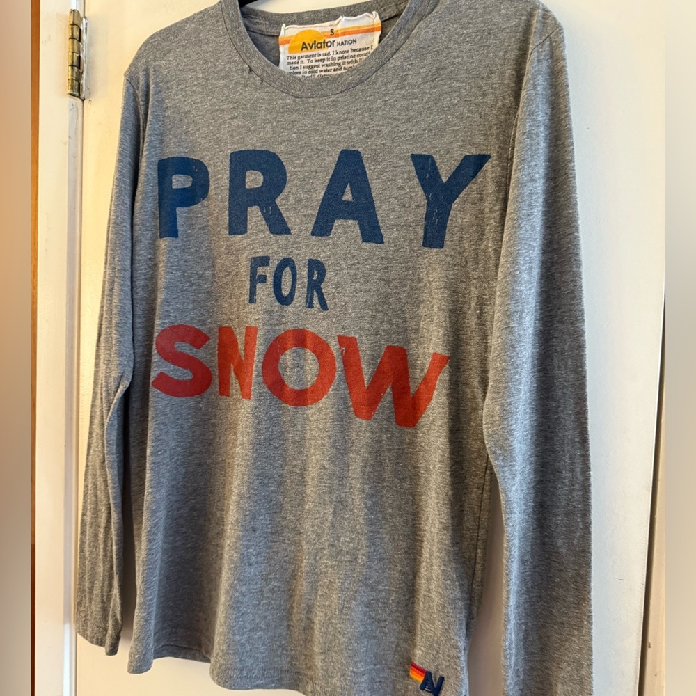 Aviator Nation Pray For Snow Long Sleeve Tee - Picture 4 of 5